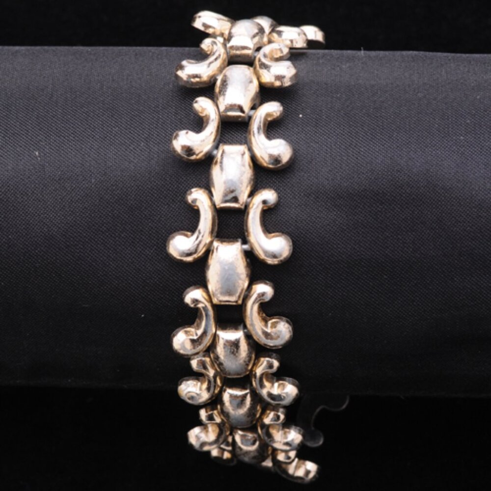 German Silver Sculpted Bracelet
